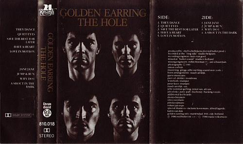Golden Earring The Hole Cassette inlay front 1986 Netherlands